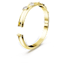 Dextera bangle, Mixed cuts, White, Gold-tone plated - Swarovski, 5672670