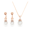 Zestaw Originally, Kryształowa Perła, Biały, Powłoka w odcieniu różowego złota - Swarovski, 5672835