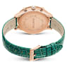 Octea Chrono Uhr, Schweizer Produktion, Lederarmband, Grün, Roségoldfarbenes Finish - Swarovski, 5672931