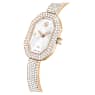 Dextera Bangle watch, Swiss Made, Metal bracelet, Gold tone, Champagne gold-tone finish - Swarovski, 5672987