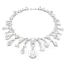Mesmera necklace, Statement, Mixed cuts, White, Rhodium plated - Swarovski, 5673599