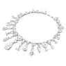 Mesmera necklace, Statement, Mixed cuts, White, Rhodium plated - Swarovski, 5673599