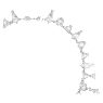 Mesmera necklace, Statement, Mixed cuts, White, Rhodium plated - Swarovski, 5673599