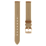 Klockarmband, 17 mm bredd, Läder med sömmar, Brunt, Roséguldfärgad finish - Swarovski, 5674173
