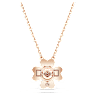 Idyllia pendant, Clover, White, Rose gold-tone plated - Swarovski, 5674211