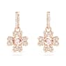Idyllia 드롭 이어링, 클로버, 화이트, 로즈골드 톤 플래팅 - Swarovski, 5674212
