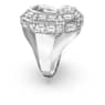 Mesmera Cocktailring, Oktagon-Schliff, Weiß, Rhodiniert - Swarovski, 5674298