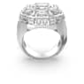 Mesmera cocktail ring, Octagon cut, White, Rhodium plated - Swarovski, 5674299