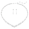 Mesmera set, Mixed cuts, White, Rhodium plated - Swarovski, 5674306
