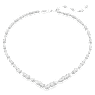 Mesmera set, Mixed cuts, White, Rhodium plated - Swarovski, 5674306