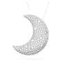 Luna จี้สร้อยคอ, พระจันทร์, ขาว, เคลือบโรเดียม - Swarovski, 5674895