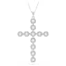 Insigne pendant, Mixed cuts, Cross, White, Rhodium plated - Swarovski, 5675573