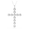Insigne pendant, Mixed cuts, Cross, White, Rhodium plated - Swarovski, 5675573