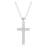 Colgante Insigne, Pavé, Cruz, Blanco, Baño de rodio - Swarovski, 5675577