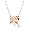 Dragon & Phoenix pendant, Dragon’s claw, White, Rose gold-tone plated - Swarovski, 5675826