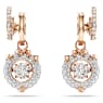 Dragon & Phoenix ドロップピアス, ドラゴンの爪, ホワイト, ローズゴールドトーン・プレーティング - Swarovski, 5675834