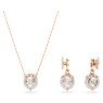 Dragon & Phoenix 套裝, 龍爪, 白色, 鍍玫瑰金色調 - Swarovski, 5675835
