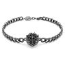 Dragon & Phoenix สร้อยข้อมือ, กรงเล็บมังกร, ดำ, เคลือบรูทีเนียม - Swarovski, 5675844