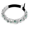 Hyperbola choker, Green, Rhodium plated - Swarovski, 5676060