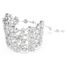 Mesmera wide bracelet, Mixed cuts, White, Rhodium plated - Swarovski, 5676532