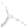 Mesmera széles karkötő, Vegyes metszés, Fehér, Ródium bevonattal - Swarovski, 5676532