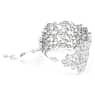 Mesmera wide bracelet, Mixed cuts, White, Rhodium plated - Swarovski, 5676532