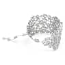 Mesmera wide bracelet, Mixed cuts, White, Rhodium plated - Swarovski, 5676532