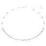 Mesmera necklace, Mixed cuts, Scattered design, White, Rhodium plated - Swarovski, 5676989