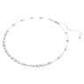 Mesmera necklace, Mixed cuts, Scattered design, White, Rhodium plated - Swarovski, 5676989