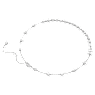 Mesmera necklace, Mixed cuts, Scattered design, White, Rhodium plated - Swarovski, 5676989
