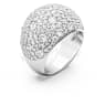 Luna cocktail ring, Moon, White, Rhodium plated - Swarovski, 5677135