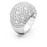 Anello cocktail Luna, Luna, Bianco, Placcato rodio - Swarovski, 5677137
