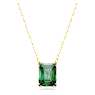 Matrix pendant, Rectangular cut, Green, Gold-tone plated - Swarovski, 5677141