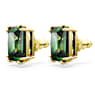 Matrix Ohrstecker, Rechteckschliff, Grün, Goldlegierungsschicht - Swarovski, 5677142