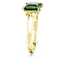 Stilla koktélgyűrű, Négyszögletes metszés, Zöld, Aranytónusú bevonattal - Swarovski, 5677144