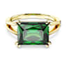 Bague cocktail Stilla, Taille rectangulaire, Verte, Placage de ton or - Swarovski, 5677145