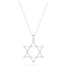 Insigne pendant, Round cut, Star, White, Rhodium plated - Swarovski, 5677156