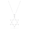 Insigne pendant, Round cut, Star, White, Rhodium plated - Swarovski, 5677156