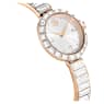 Matrix Bangle นาฬิกา, Swiss Made, สายนาฬิกาคริสตัล, ขาว, เคลือบโทนสีโรสโกลด์ - Swarovski, 5677484
