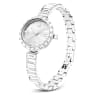 Matrix Bangle watch, Swiss Made, Crystal bracelet, White, Stainless Steel - Swarovski, 5677487