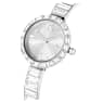 Matrix Bangle watch, Swiss Made, Crystal bracelet, White, Stainless Steel - Swarovski, 5677487