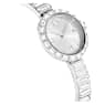 Matrix Bangle watch, Swiss Made, Crystal bracelet, White, Stainless Steel - Swarovski, 5677487