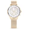 Nova Chrono watch, Swiss Made, Metal bracelet, Gold tone, Champagne gold-tone finish - Swarovski, 5677500