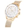 Nova Chrono watch, Swiss Made, Metal bracelet, Gold tone, Champagne gold-tone finish - Swarovski, 5677500