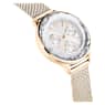 Nova Chrono watch, Swiss Made, Metal bracelet, Gold tone, Champagne gold-tone finish - Swarovski, 5677500