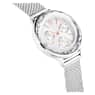 Nova Chrono Uhr, Schweizer Produktion, Metallarmband, Silberfarben, Edelstahl - Swarovski, 5677503