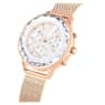 Nova Chrono watch, Swiss Made, Metal bracelet, Rose gold tone, Rose gold-tone finish - Swarovski, 5677506