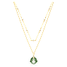 Tessa จี้สร้อยคอ, เขียว, เคลือบโทนสีทอง - Swarovski, 5677548