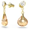 Tessa drop earrings, Gold tone, Gold-tone plated - Swarovski, 5677549