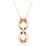 Pendente Hyperbola, Infinito, Bianco, Placcato color oro rosa - Swarovski, 5677623